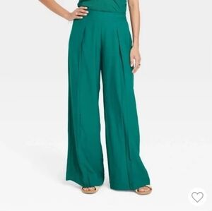 Target A New Day Wide Leg Turquoise Pants size M
